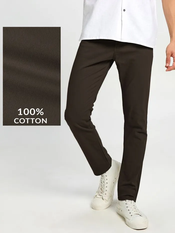 Buy Darkest Brown Mens Chino Pants Online in India at Beyoung