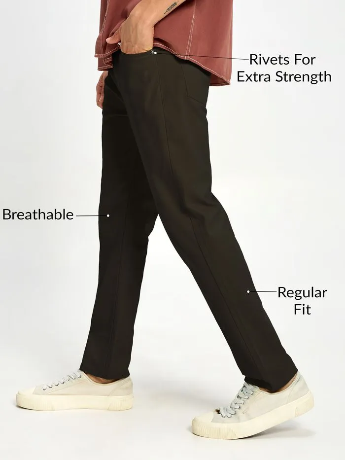 Buy Darkest Brown Mens Chino Pants Online in India at Beyoung