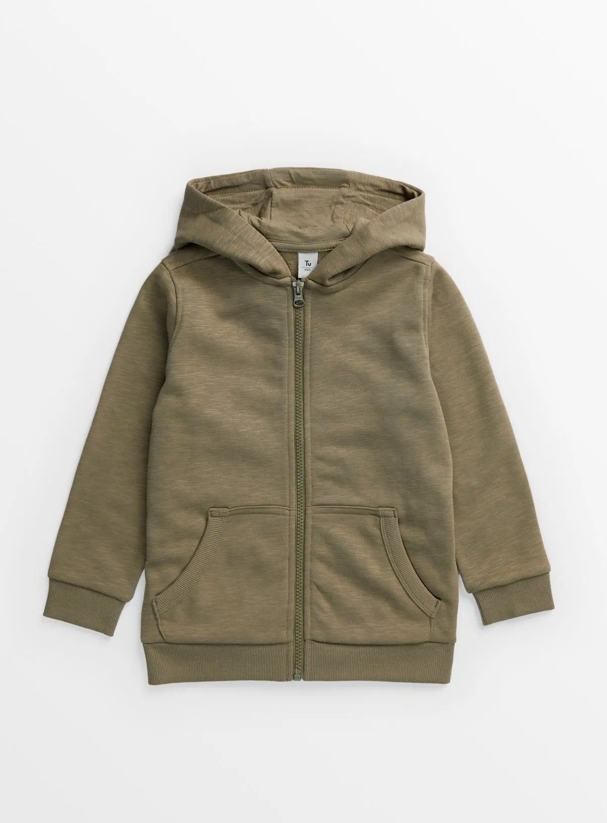 Buy Khaki Zip-Through Hoodie 8 years | Jumpers and hoodies | Tu