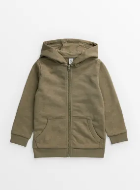 Buy Khaki Zip-Through Hoodie 8 years | Jumpers and hoodies | Tu