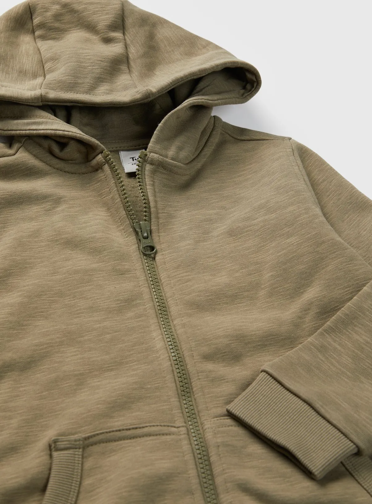 Buy Khaki Zip-Through Hoodie 8 years | Jumpers and hoodies | Tu