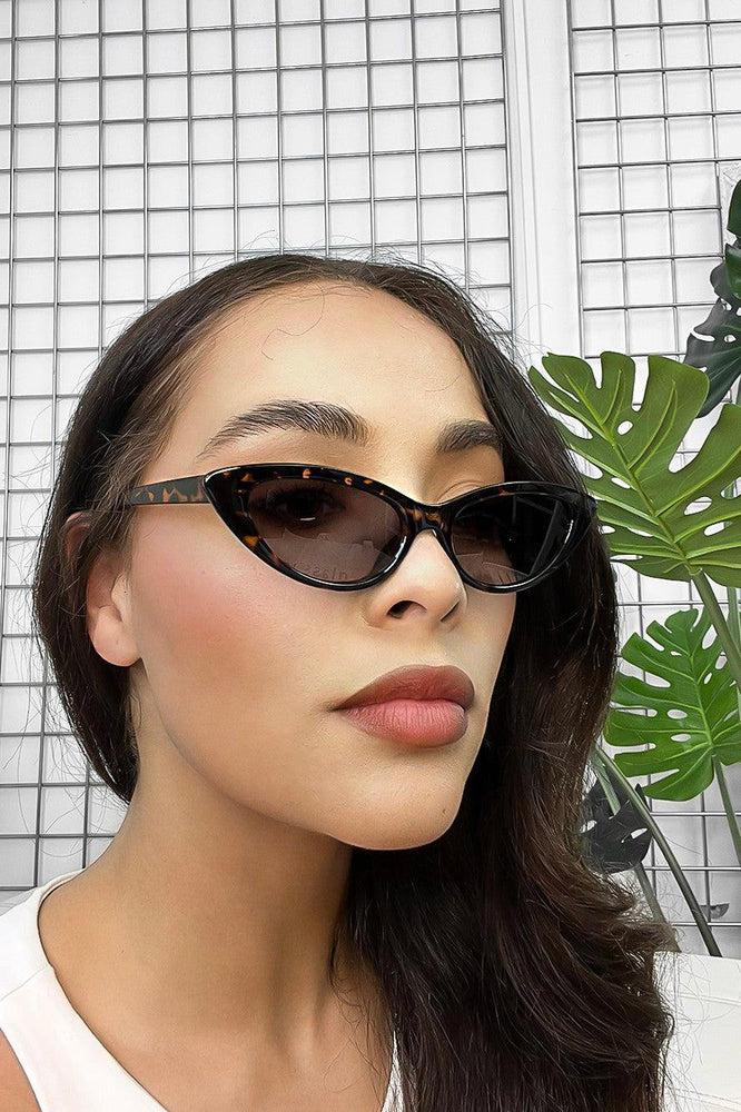 Cat Eye Plastic Frame Sunglasses