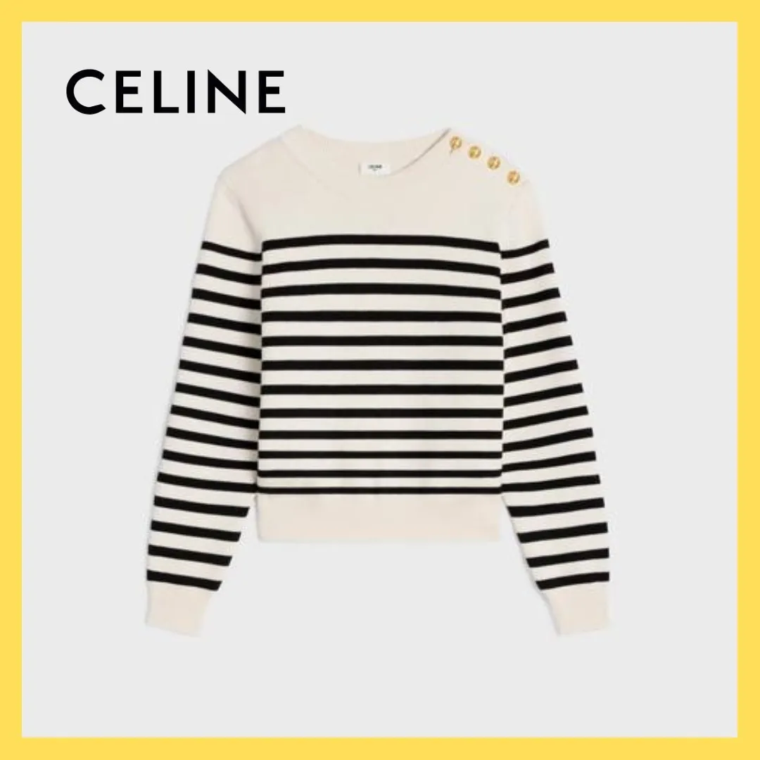 CELINE  |Cotton V-neck & Crew neck