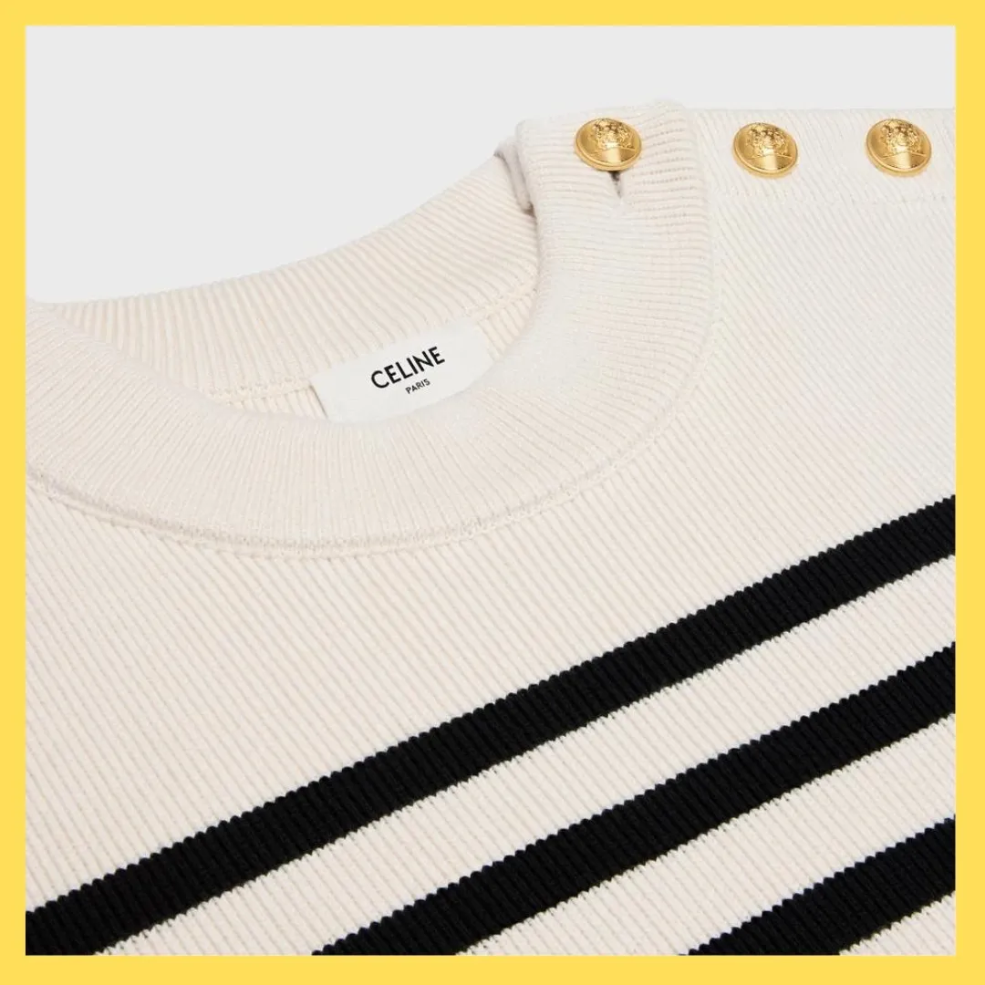 CELINE  |Cotton V-neck & Crew neck