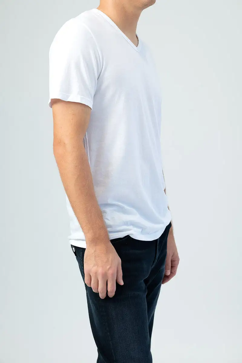 Classic V-Neck Tee in White