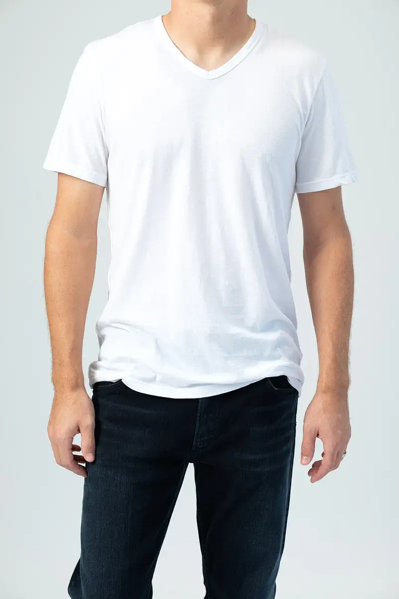 Classic V-Neck Tee in White