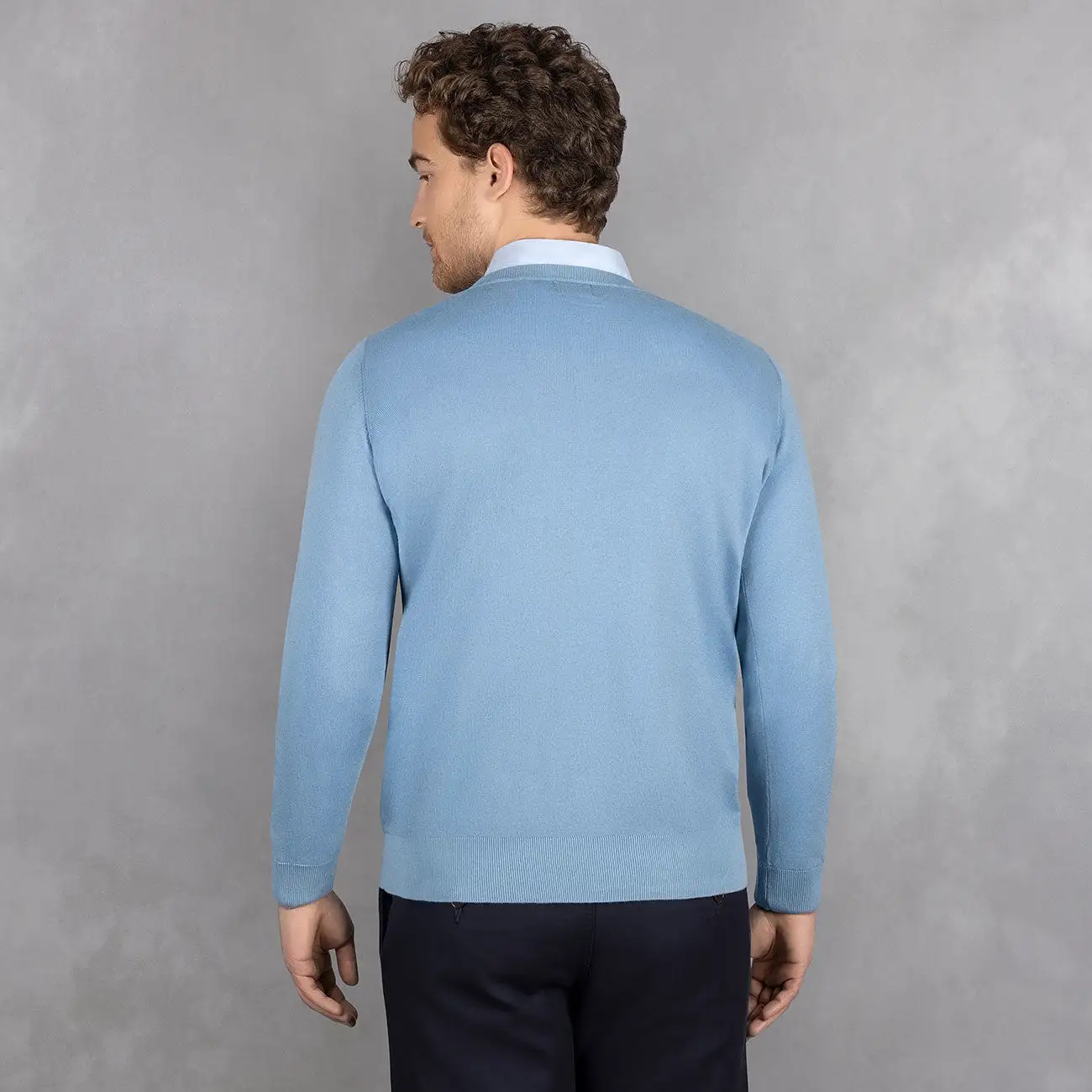 Cotton Pullover V-Neck Men