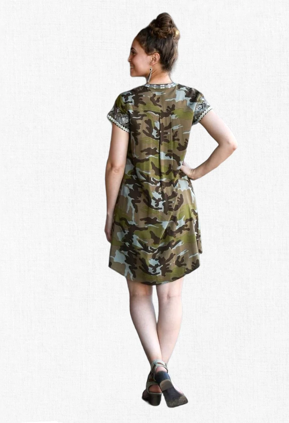 Defender Camouflage Print Dress