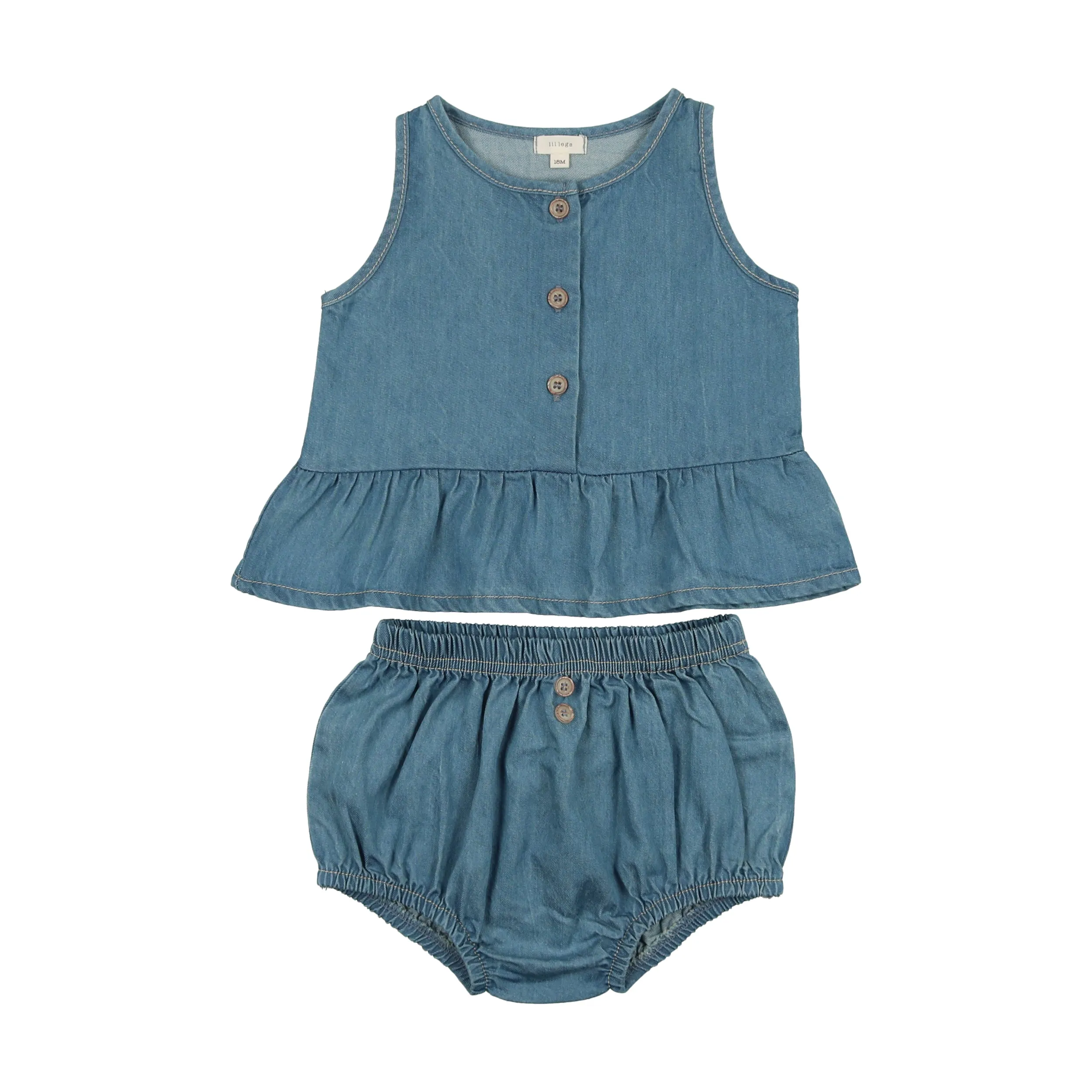 DENIM TENCEL GIRLS TANK SET