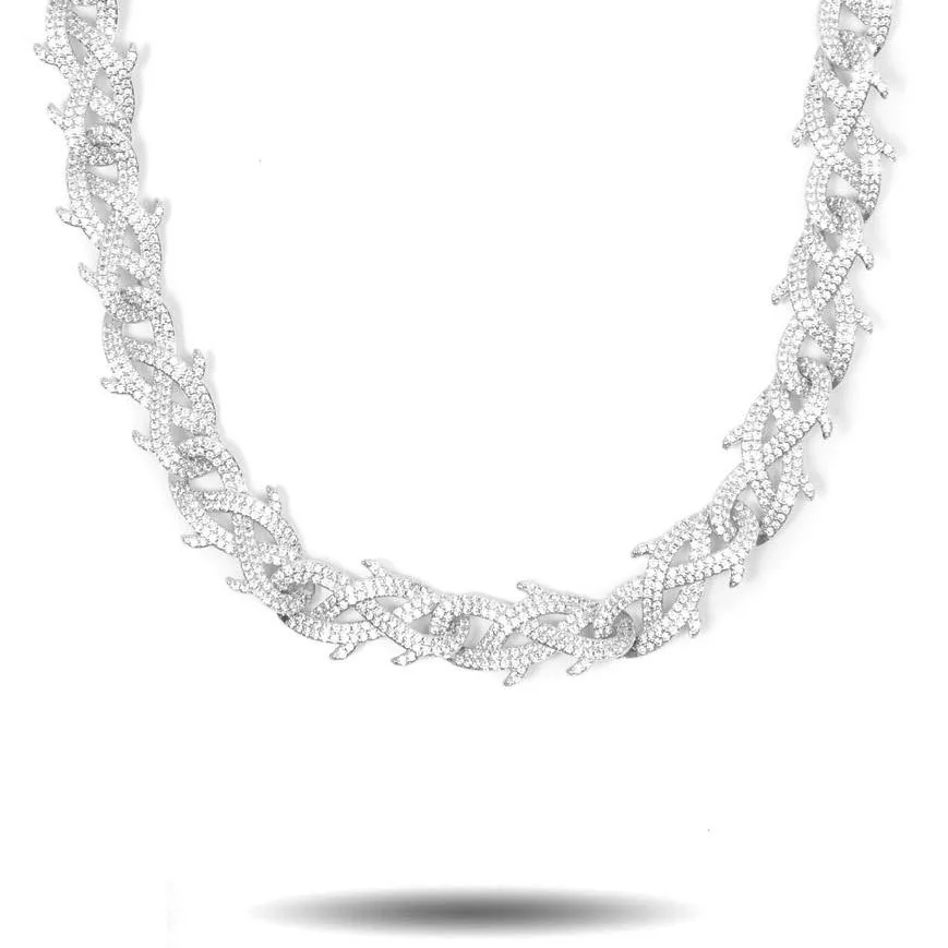 Diamond Crown of Thorns Chain in White Gold