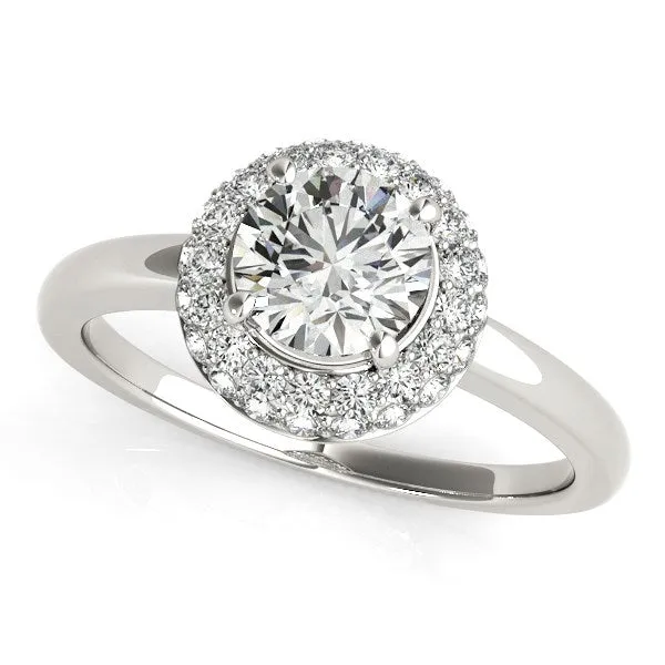 Diamond Engagement Ring with Pave Halo Stones in 14k White Gold (1 3/8 cttw)-rxd57225y28bt