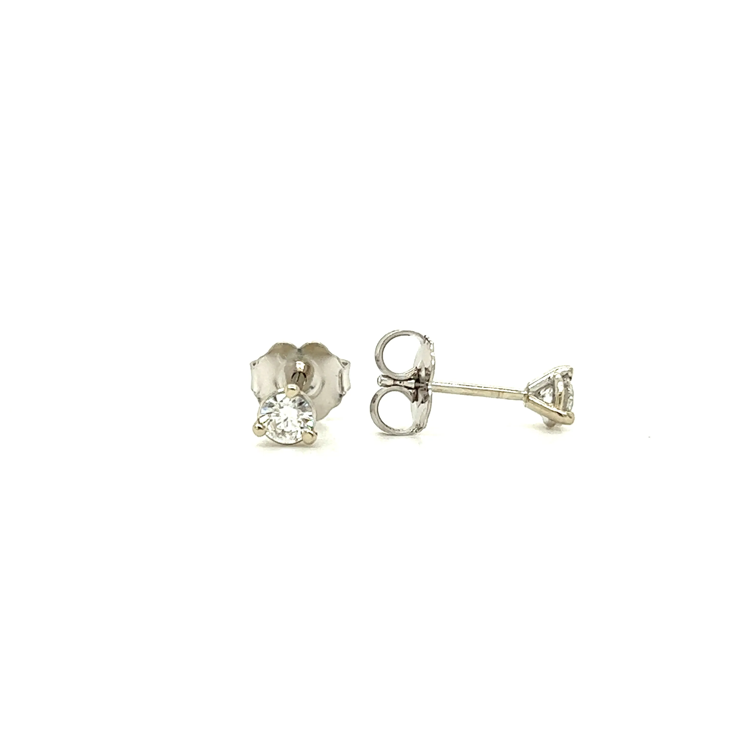 Diamond Stud Earrings with 0.2ctw of Diamonds in 14K White Gold