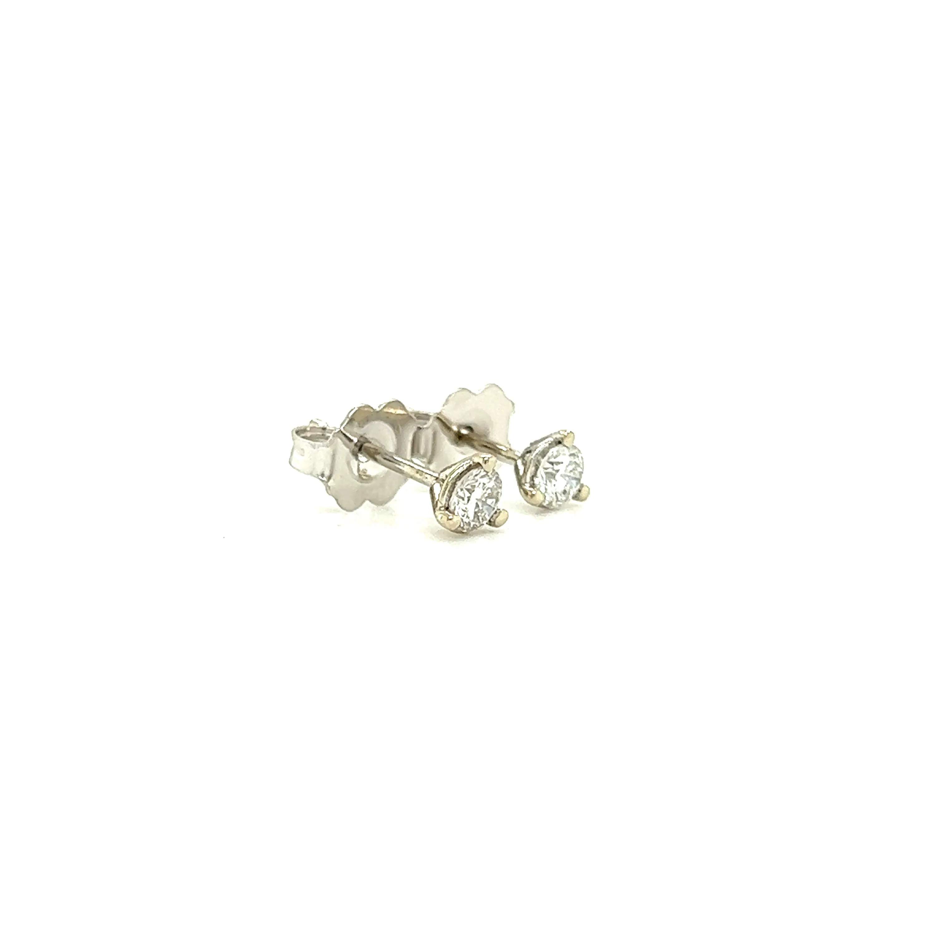 Diamond Stud Earrings with 0.2ctw of Diamonds in 14K White Gold