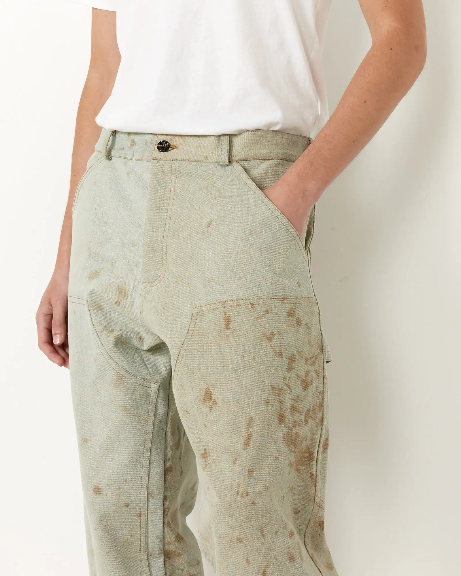 Dirty Denim Work Trousers in Blue