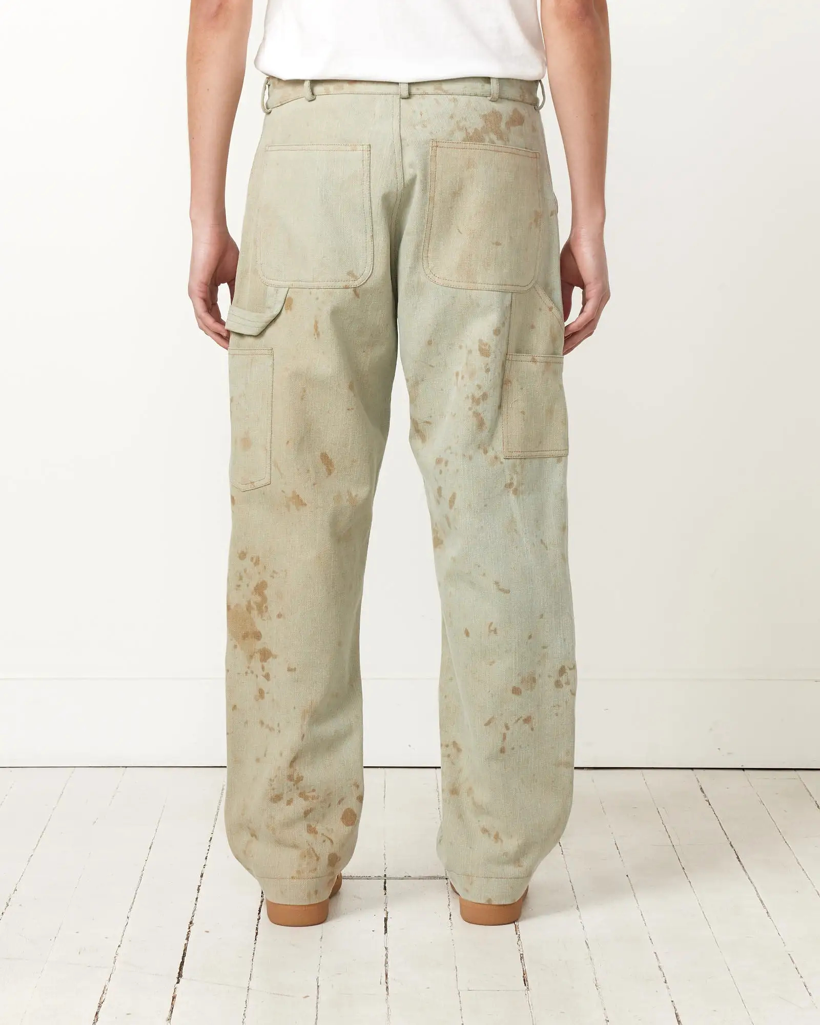 Dirty Denim Work Trousers in Blue