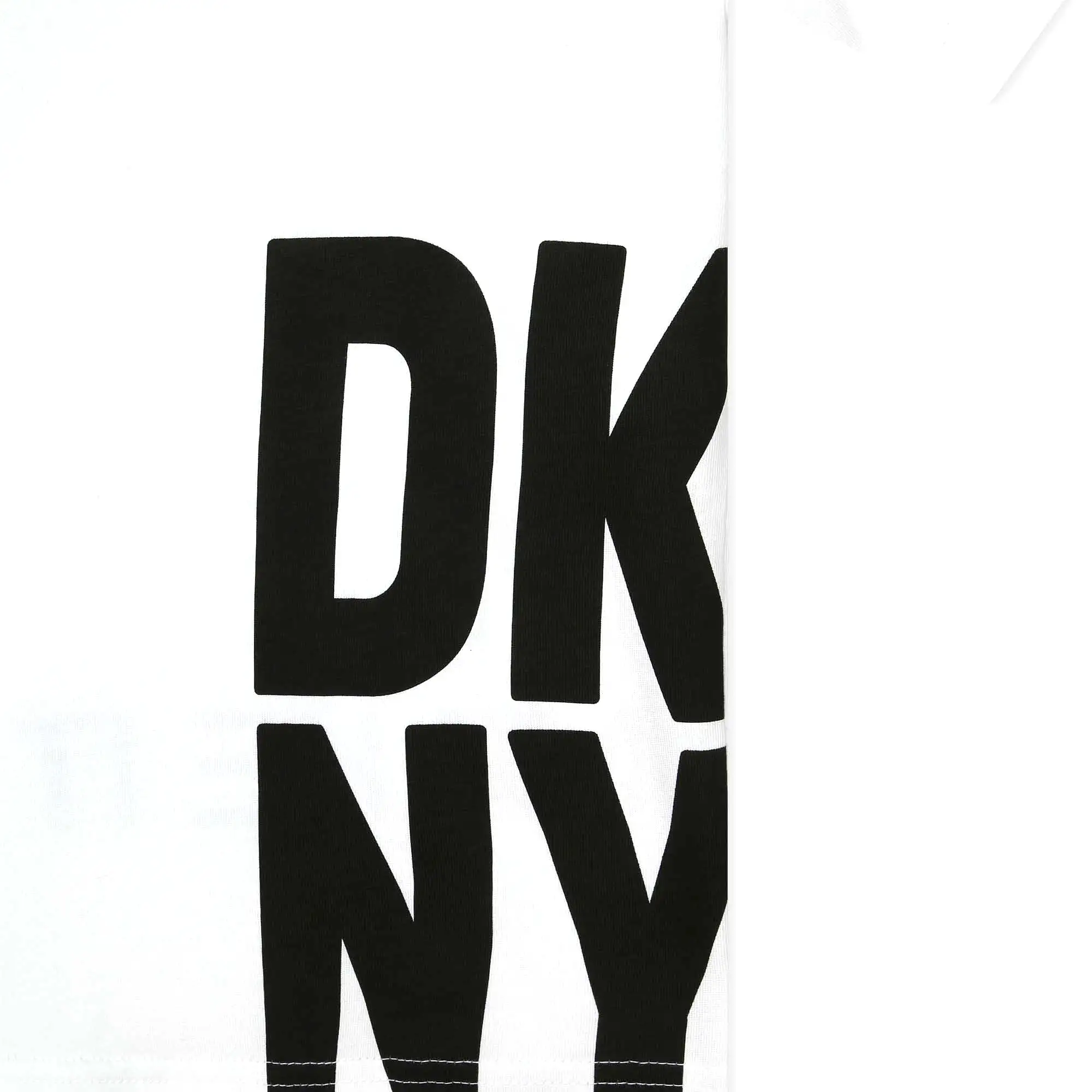 DKNY Junior Boys White Organic Cotton T-Shirt _D55005-10P