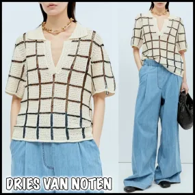 Dries Van Noten  |Casual Style Nylon V-Neck Cotton V-neck & Crew neck