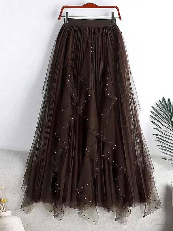 Elegant and Versatile Women's One-Size Swing Long Skirt