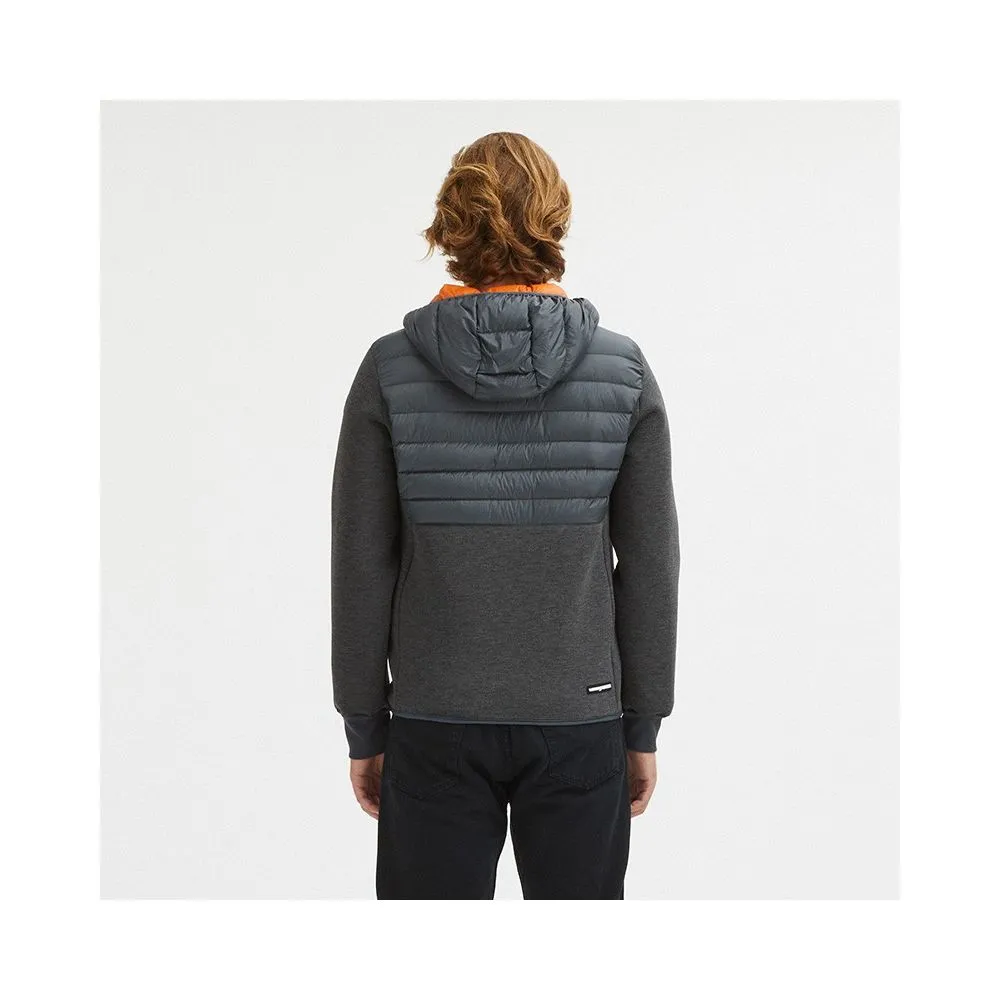 Elegant Grey Goose Down Puffer Jacket