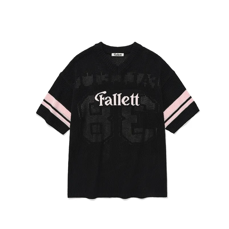 Fallett  |Unisex Street Style Plain Cotton Logo V-neck & Crew neck