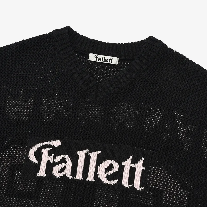 Fallett  |Unisex Street Style Plain Cotton Logo V-neck & Crew neck