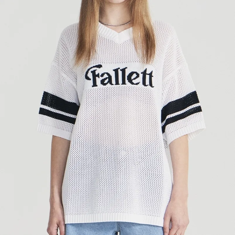 Fallett  |Unisex Street Style Plain Cotton Logo V-neck & Crew neck