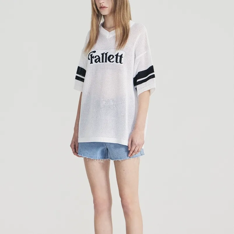 Fallett  |Unisex Street Style Plain Cotton Logo V-neck & Crew neck