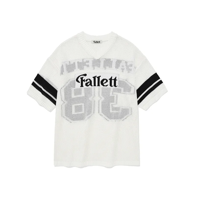 Fallett  |Unisex Street Style Plain Cotton Logo V-neck & Crew neck