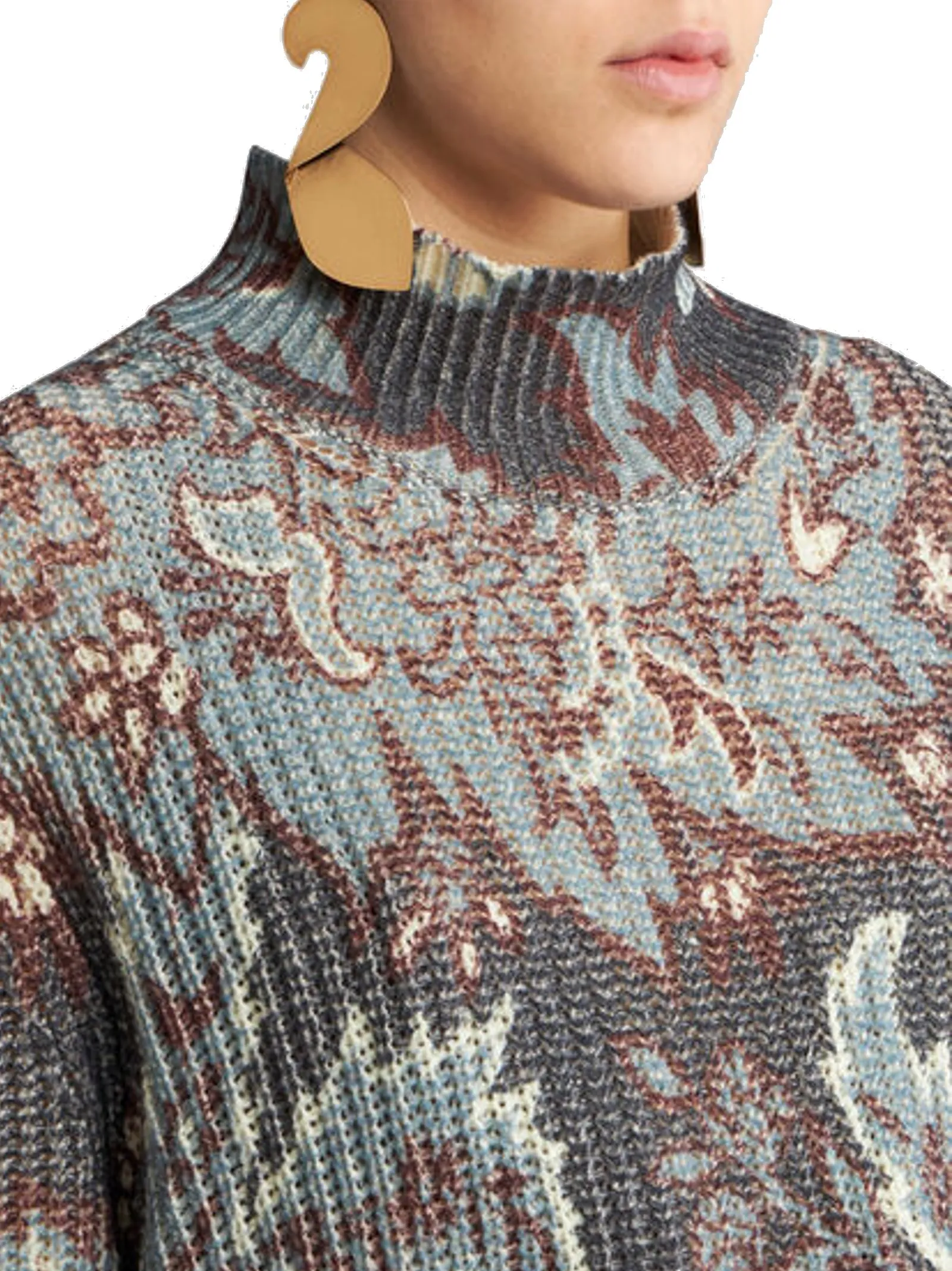 FLORAL-PRINT WOOL SWEATER  ETRO   WRKE0150AL245X0883