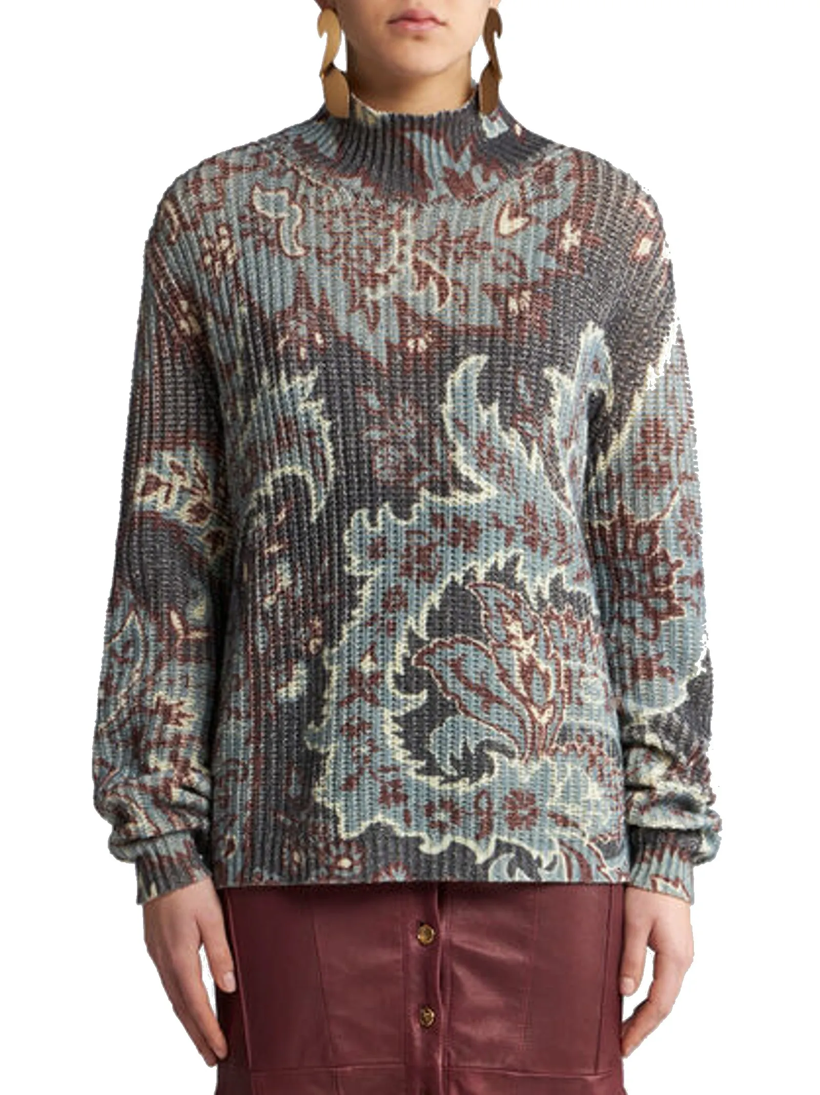 FLORAL-PRINT WOOL SWEATER  ETRO   WRKE0150AL245X0883