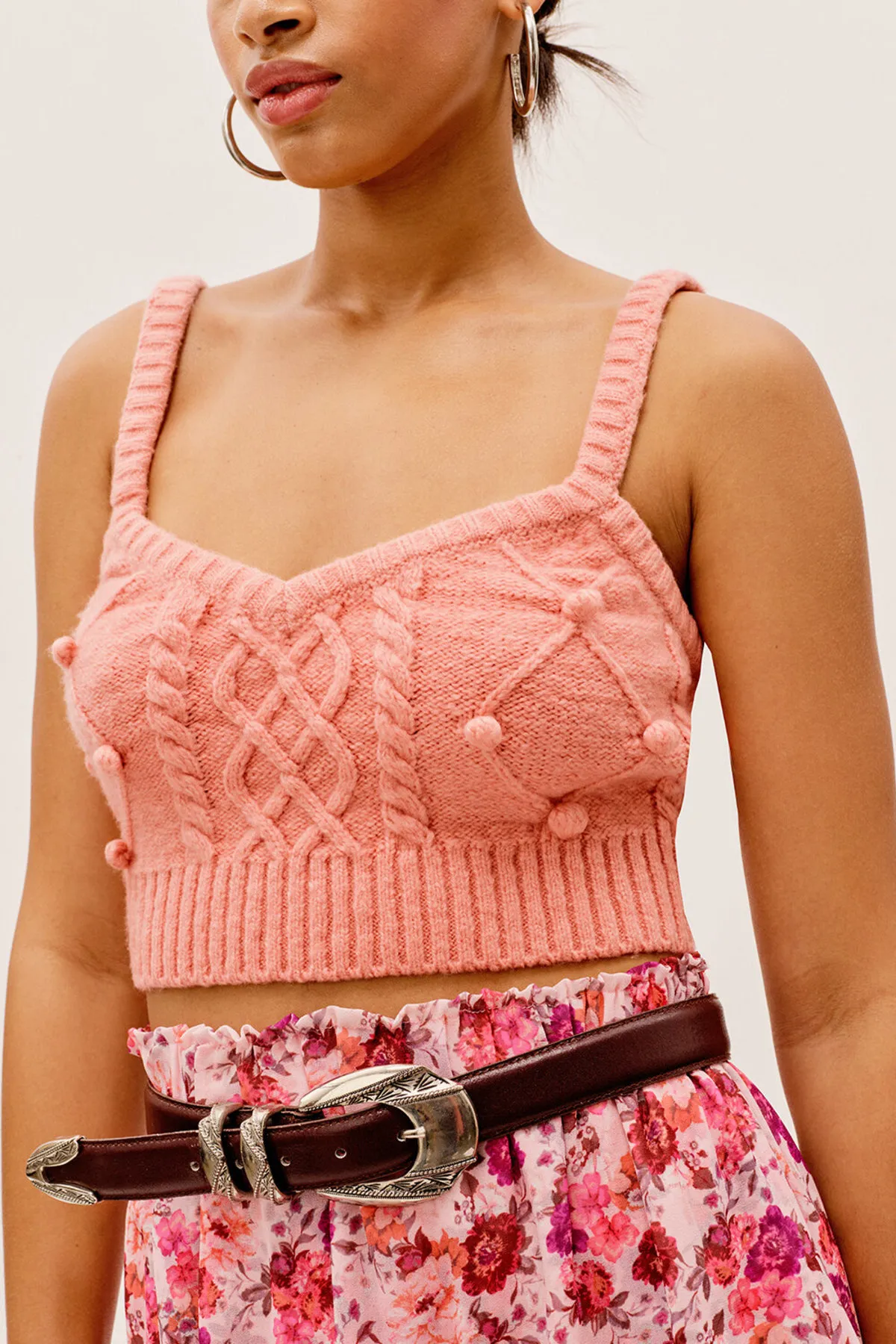 Florentina Sweater Tank - Rose