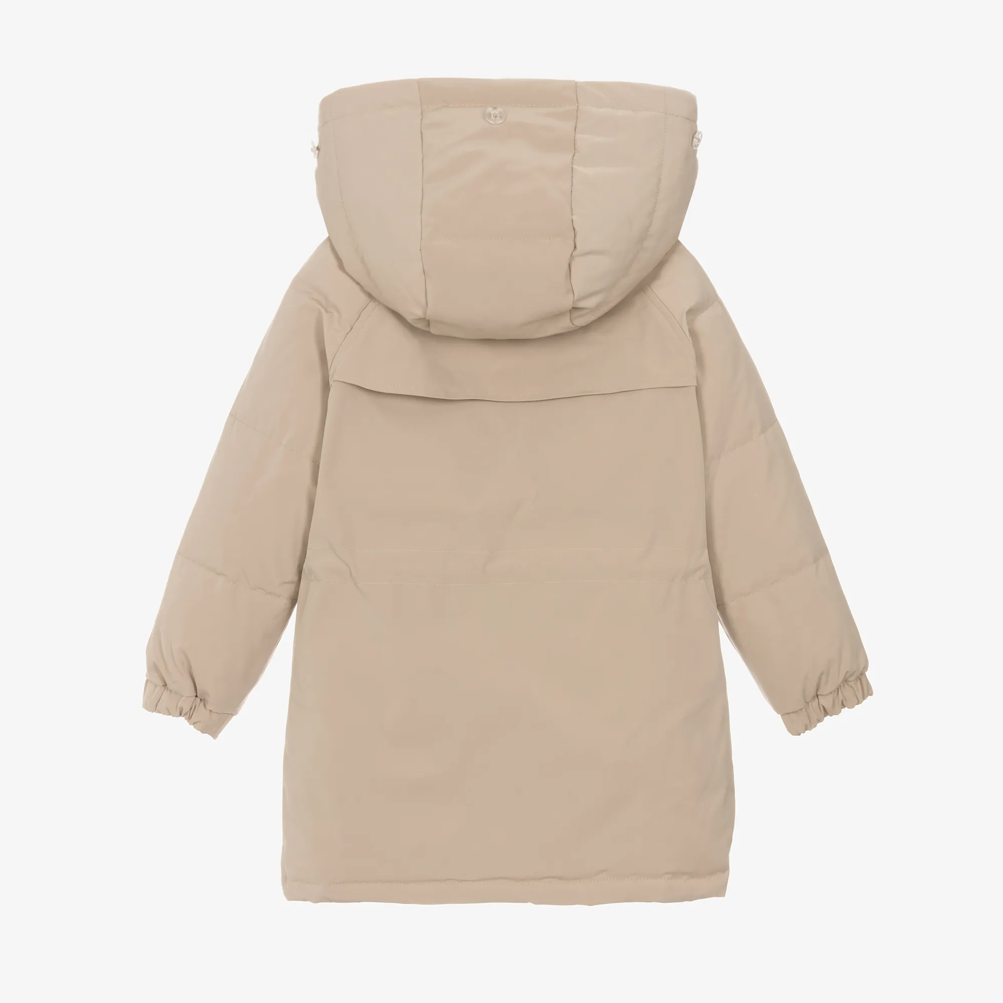 Girls Beige Padded Coat