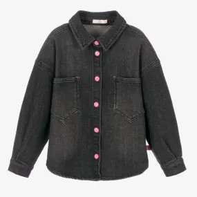 Girls Black Denim Shirt