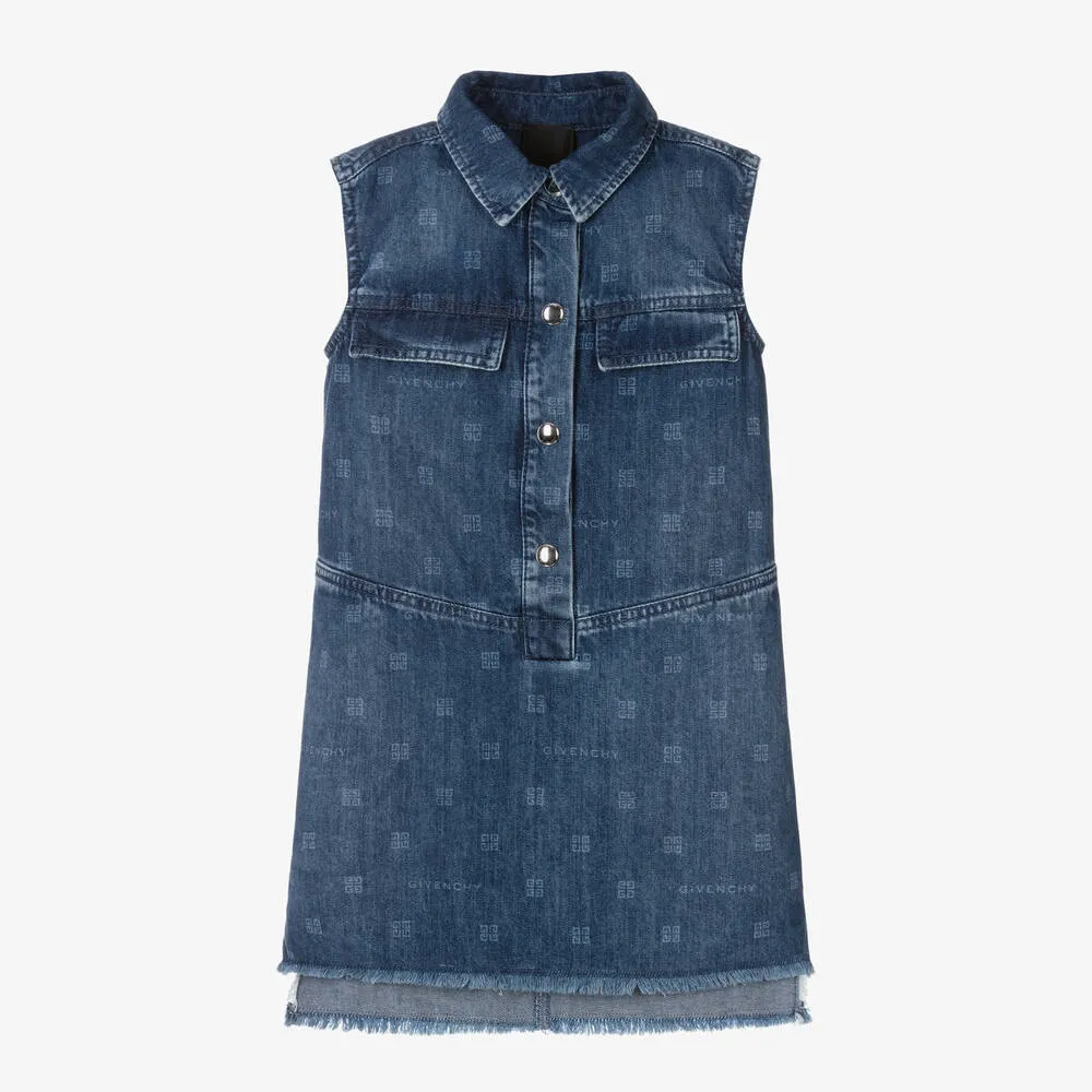 Girls Blue Denim 4G Dress