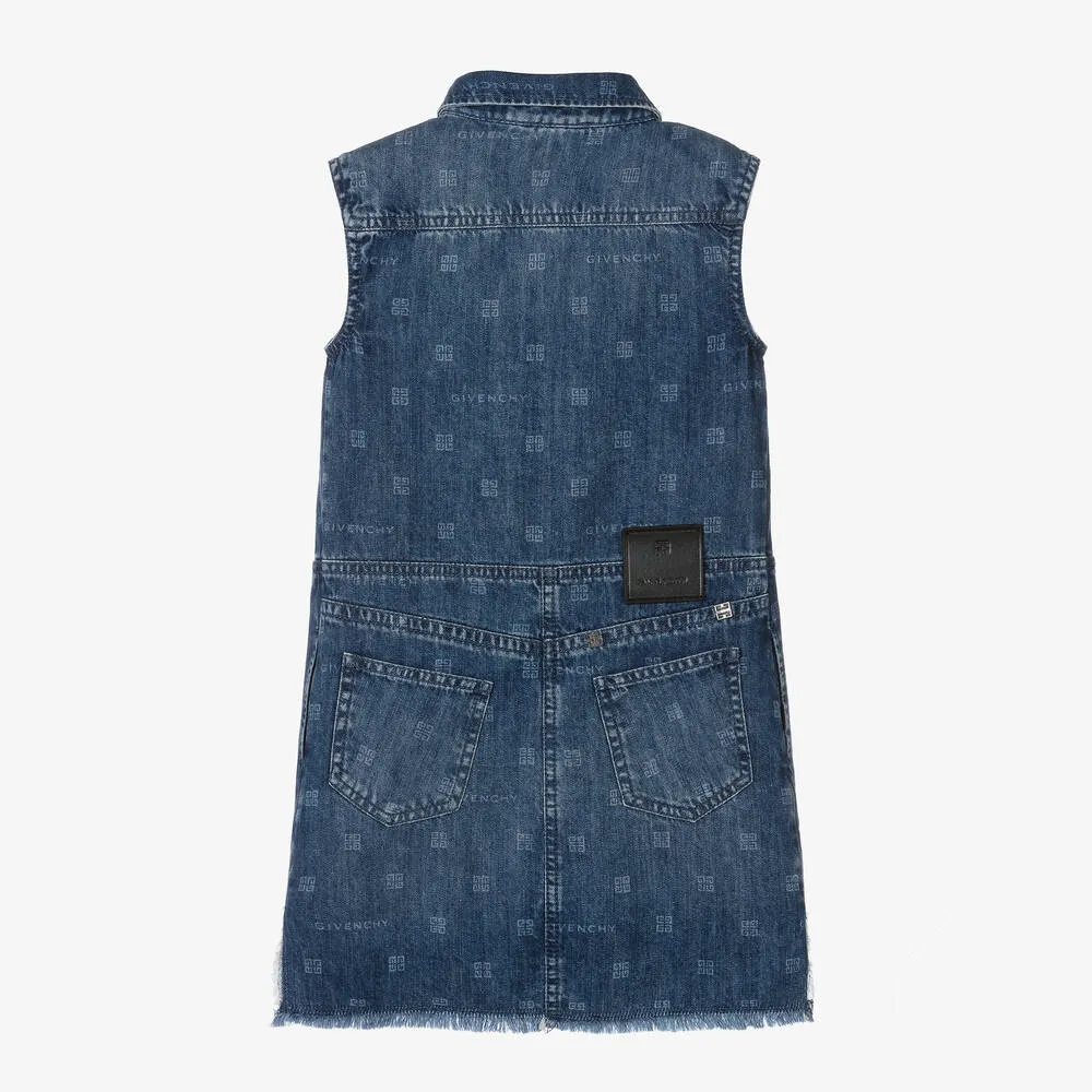 Girls Blue Denim 4G Dress