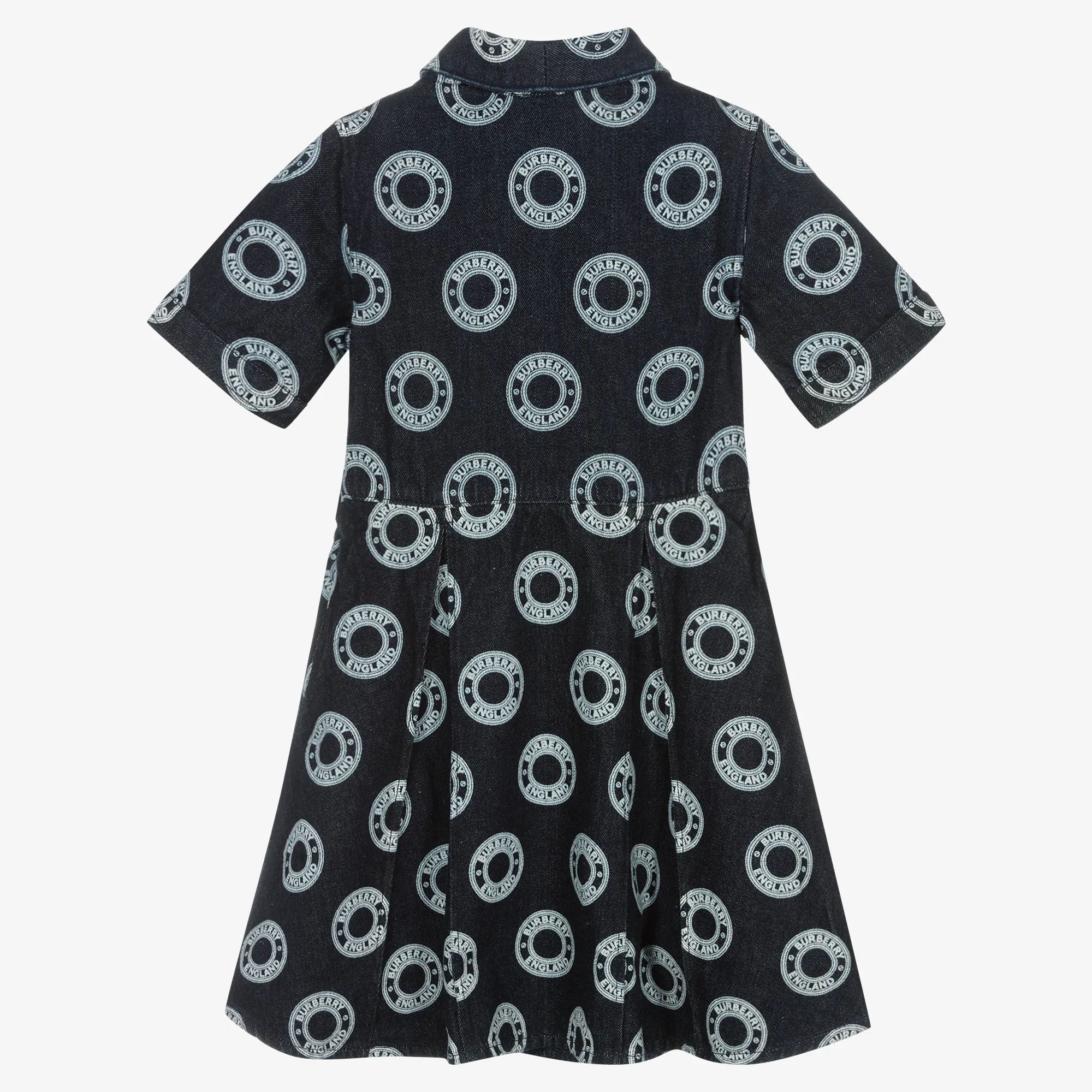 Girls Blue Denim Logo Dress