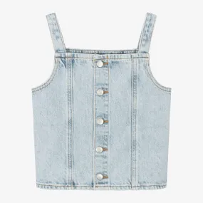 Girls Blue Denim Sleeveless Top