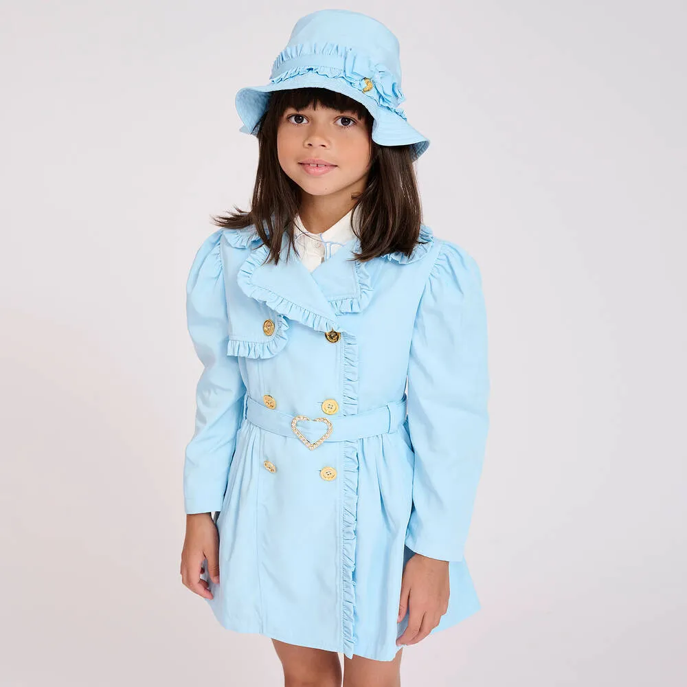 Girls Blue Trench Coat