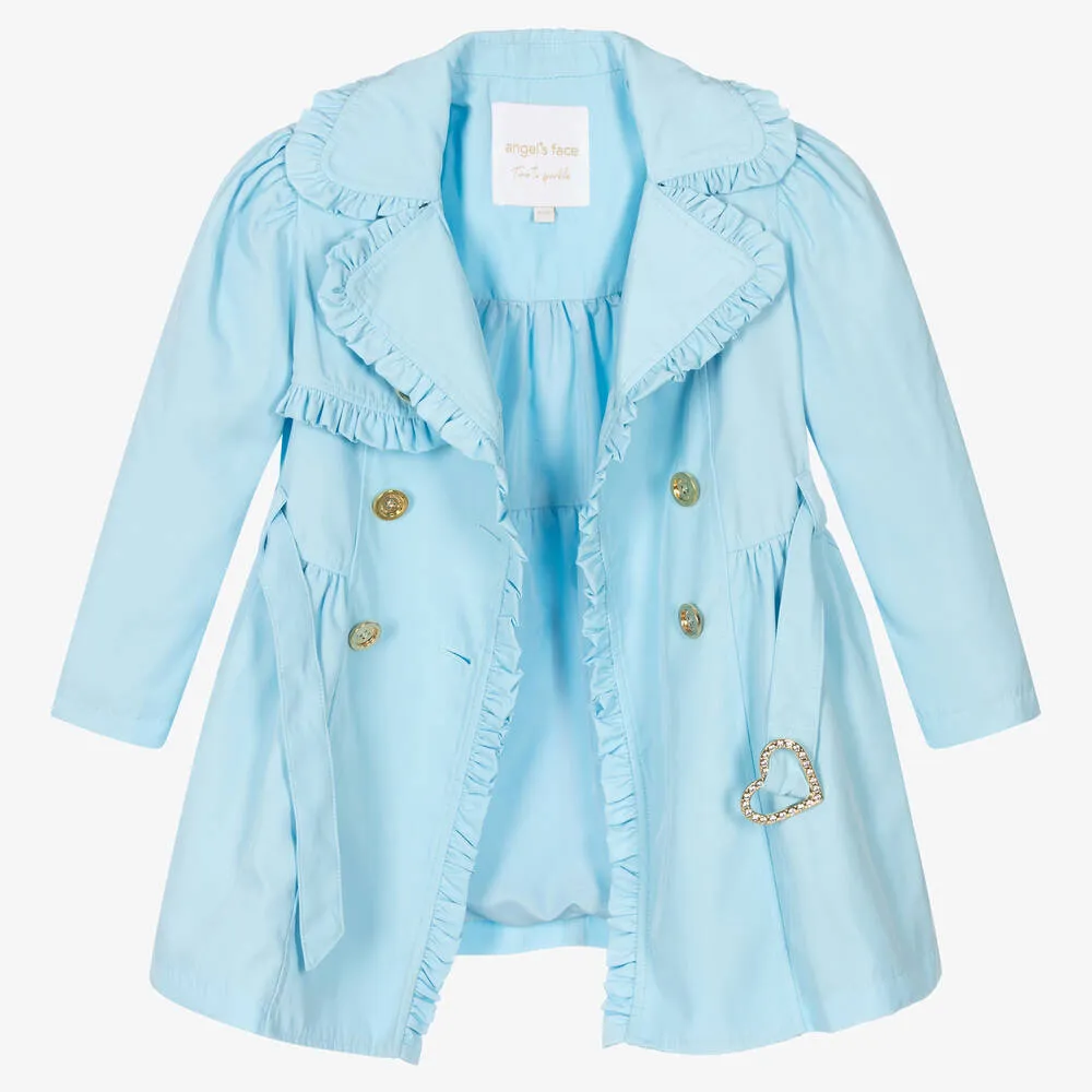 Girls Blue Trench Coat