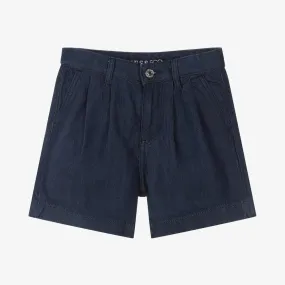 Girls Dark Blue Denim Shorts