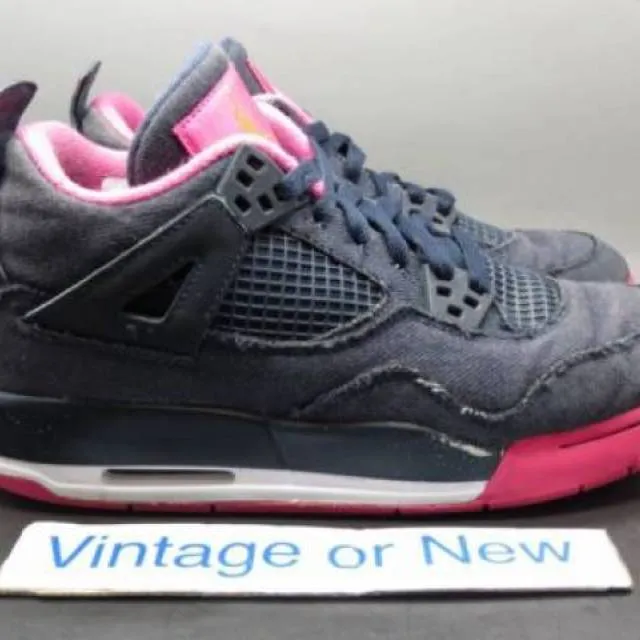 Girls Nike Air Jordan IV 4 Denim Retro GG 2015 sz 5.5Y