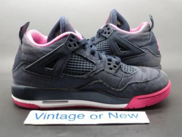 Girls Nike Air Jordan IV 4 Denim Retro GG 2015 sz 5.5Y