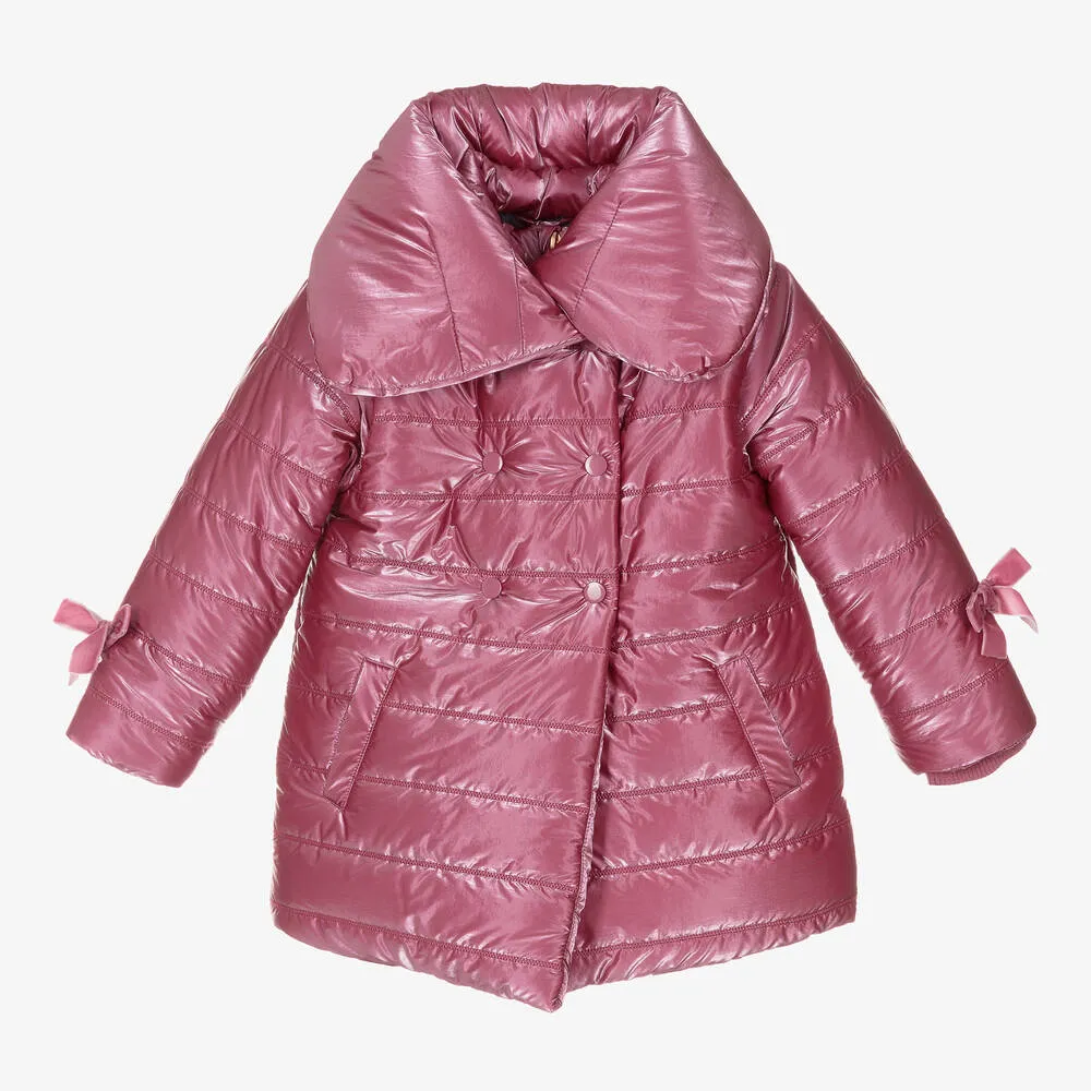 Girls Pink Puffer Coat