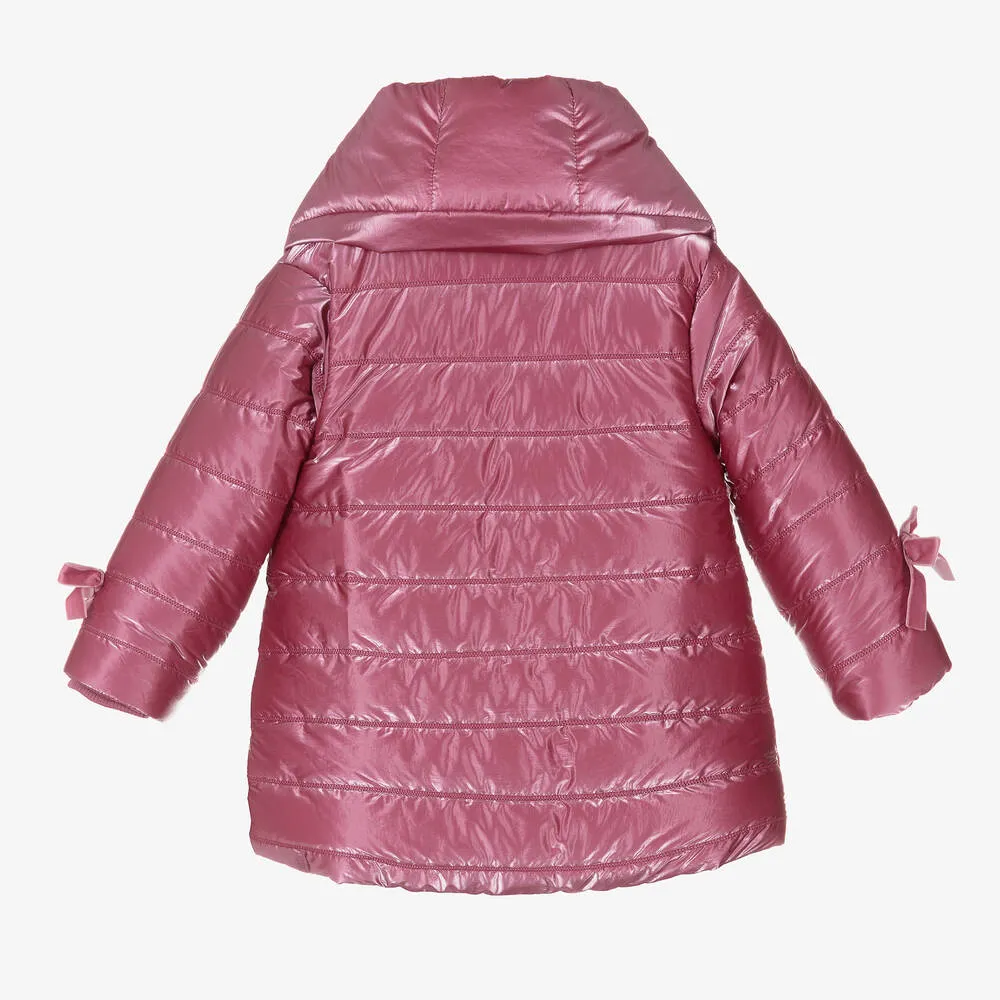 Girls Pink Puffer Coat