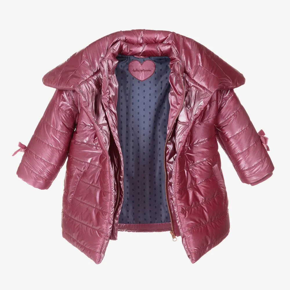 Girls Pink Puffer Coat