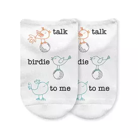 Golf No Show Socks for Him and Her - Talk Birdie to Me