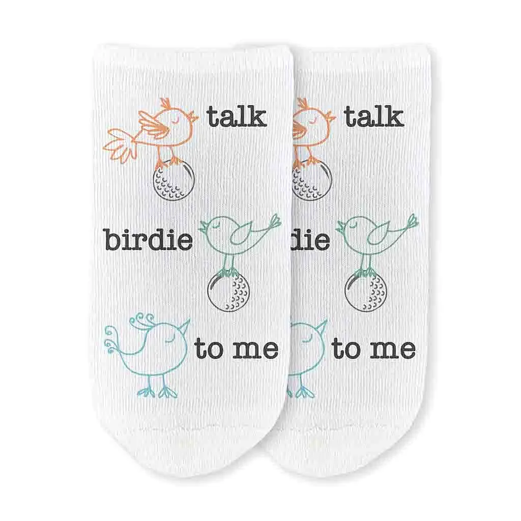 Golf No Show Socks for Him and Her - Talk Birdie to Me