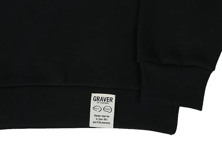 GRAVER  |[GRAVER]★DUCK FLOWER EMBROIDERY SMILE SWEATSHIRT