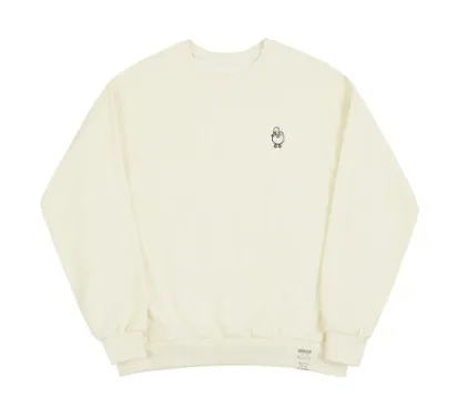 GRAVER  |[GRAVER]★DUCK FLOWER EMBROIDERY SMILE SWEATSHIRT