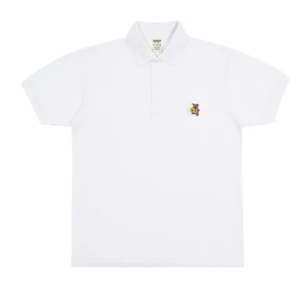 GRAVER  |[GRAVER]★FLOWER BEAR EMBROIDERY PIQUE SHORT SLEEVED T-SHIRT